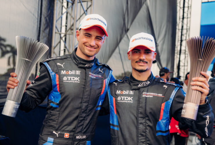 Porsche logra doble podio en el E-Prix de Miami de Fórmula E con Müller y Wehrlein